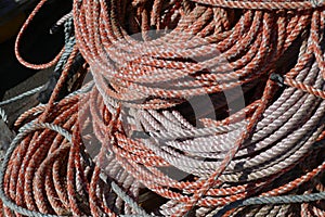 Tubs of lines for longline fishing boat