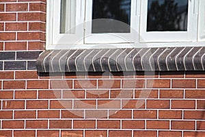 Tuck pointing on a federation house. photo