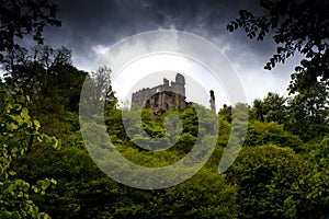 Tucked away in a deep wooded valley, Berry Pomeroy Castle photo