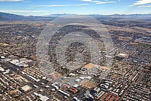 Tucson, Arizona aerial view looking southeast