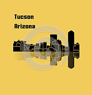 Tucson, Arizona city silhouette