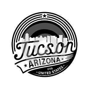 Tucson Arizona logotype. City of Tucson vector design template.