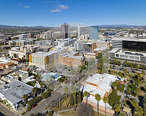 Tucson modern city aerial view, Tucson, AZ, USA photo