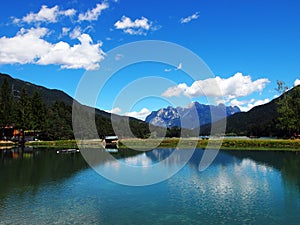 The Tudaio mountain and the Center Cadore lake