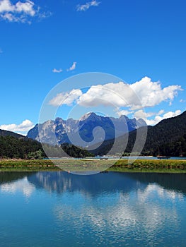 The Tudaio mountain and the Center Cadore lake
