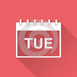 Tuesday calendar page pictogram icon. photo