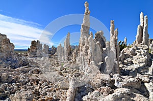 Tufa spires rising out of Mono Lake, California