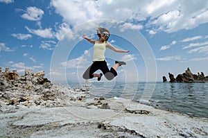 Tufa tower formations at Mono Lake in California`s eastern Sierra, located off of US-395