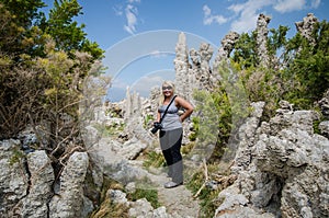 Tufa tower formations at Mono Lake in California`s eastern Sierra, located off of US-395