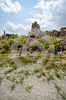 Tufa tower formations at Mono Lake in California`s eastern Sierra, located off of US-395