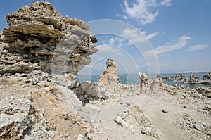 Tufa tower formations at Mono Lake in eastern Sierra, located off of US-395