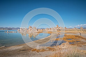 Tufa towers columns of limestone at Mono Lake