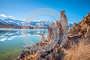 Tufa towers columns of limestone at Mono Lake