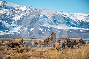 Tufa towers columns of limestone at Mono Lake