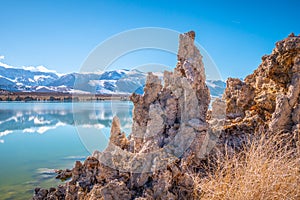 Tufa towers columns of limestone at Mono Lake