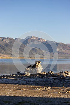 Tufa towers rock formation in Mono Lake.