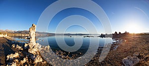 Tufa towers rock formation in Mono Lake. Sunrise