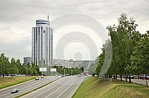 Tufan Hassan avenue in Naberezhnye Chelny. Russia