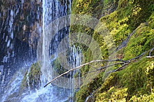 Tufas carbonate sinter deposits and waterfalls in the Cuervo river, Cuenca, central Spain