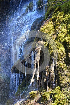 Tufas -carbonate sinter deposits- and waterfalls in the Cuervo river, Cuenca, central Spain