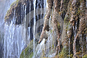 Tufas -carbonate sinter deposits- and waterfalls in the Cuervo river, Cuenca, central Spain