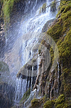 Tufas -carbonate sinter deposits- and waterfalls in the Cuervo river, Cuenca, central Spain