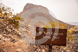 Tuff Canyon Loop Trail Sign