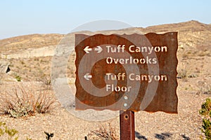 Tuff Canyon Sign photo
