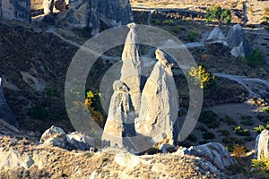 Tuff stone formation in Cappadocia, TÃ¼rkiye photo