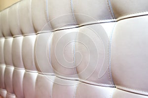 Tufted White Leather Headboard Texture for Background