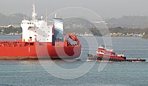 Tug and tanker