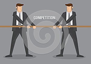 Tug of War Business Concept Vector Illustration