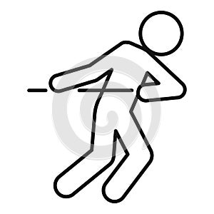 Tug war game icon, outline style