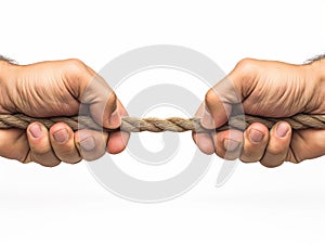 Tug of War - Human Hands Pulling Rope