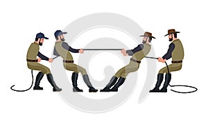 Tug of war vector