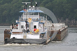 Tugboat and barge