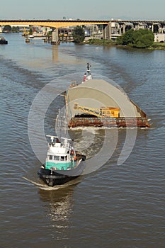 Tugboat and Barge, Fraser River