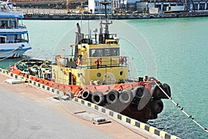 Tugboat in harbor