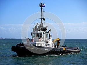 Tugboat On Maneuvers