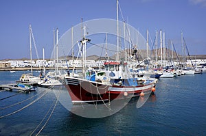 Tugboat in marina