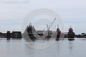 tugboats in the bay