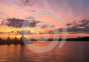 Tugboats at Parana River