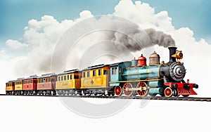 Tugger Train isolated on transparent background.