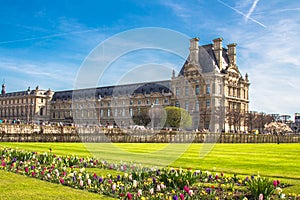 Tuileries gardens in Paris, France.