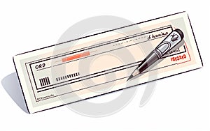 Tuition Fresh Cheque isolated on transparent background.