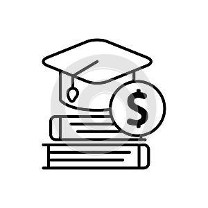 Tuition icon with linear style