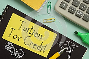 Tuition tax credit is shown on the business photo using the text