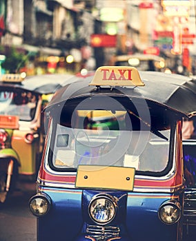 Tuk tuk in Bangkok Thailand