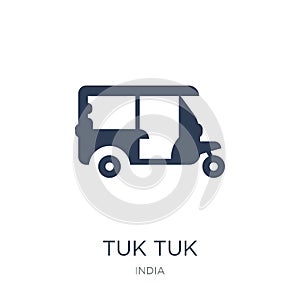 Tuk tuk icon. Trendy flat vector Tuk tuk icon on white background from india collection