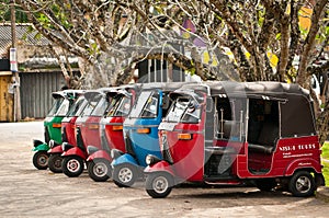 Tuk-tuk is a popular asian transport as taxi.